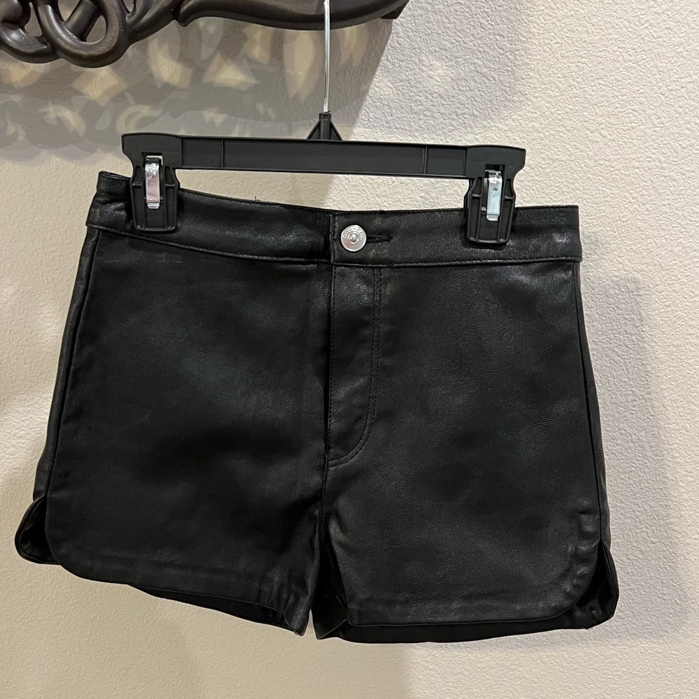 Faux Leather shorts size 0